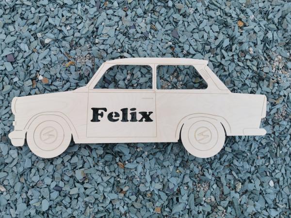 Trabant Wandbild 74cm personalisierbar