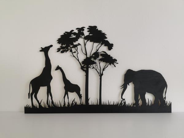 Afrika Wandbild mit LED-Beleuchtung