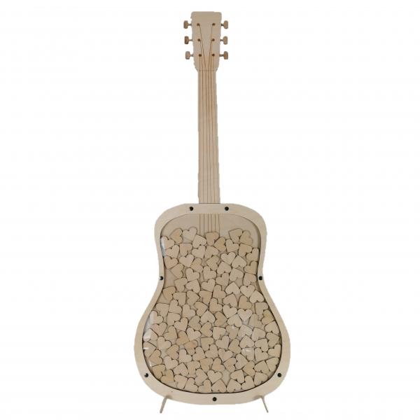 Gästebuch Gitarre Holzdesign-Hertel 110 Herzen