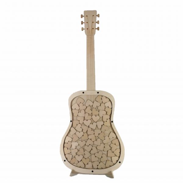 Gästebuch Gitarre Holzdesign-Hertel 68 Herzen